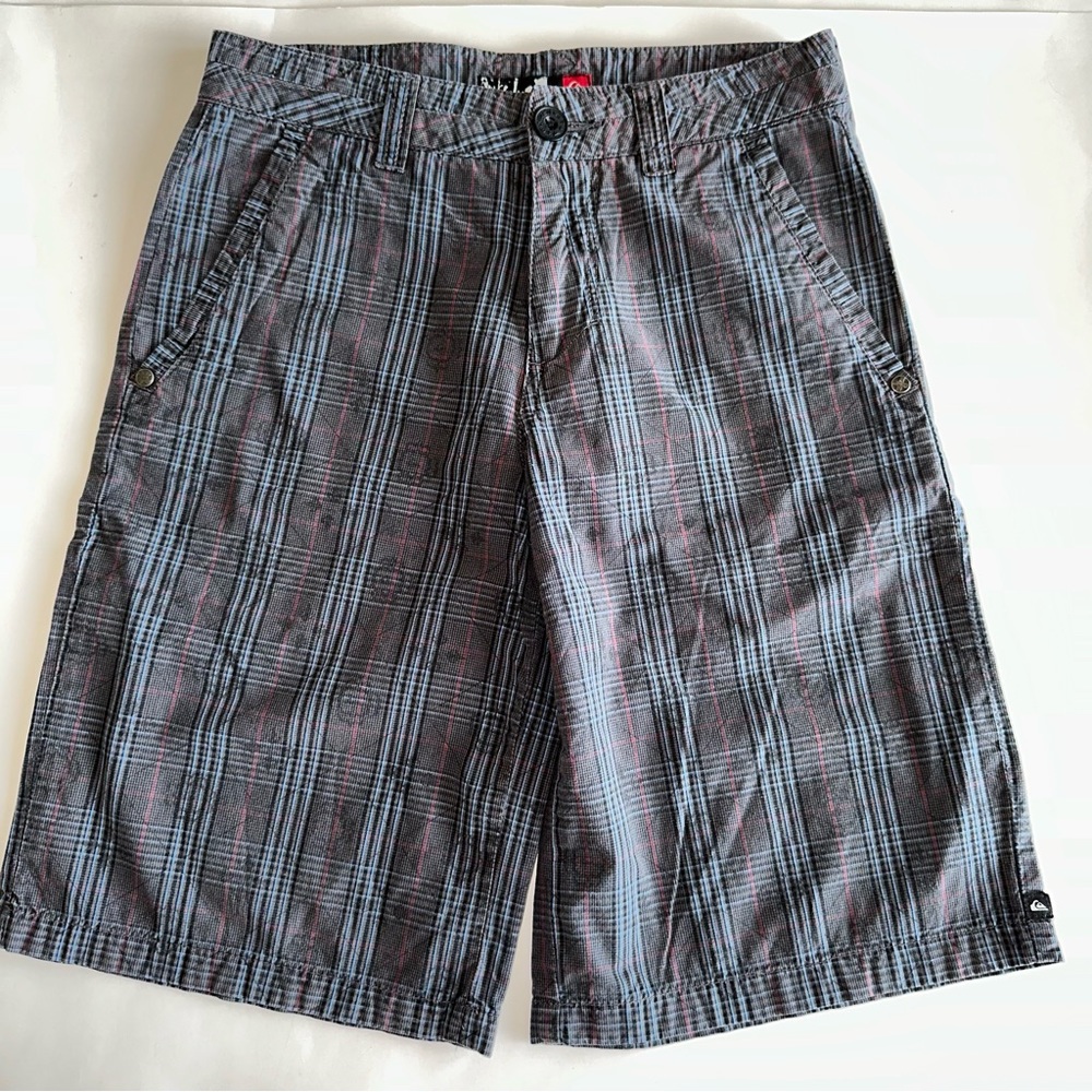 🙂4/$20 Quiksilver Plaid Shorts W25 - Picture 1 of 4